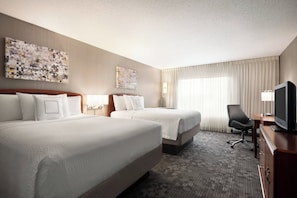 Room, 2 Queen Beds, Non Smoking | 1 bedroom, desk, blackout curtains, iron/ironing board