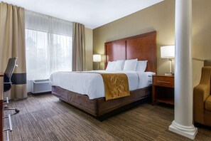 Suite, 1 King Bed, Non Smoking | Pillow-top beds, desk, laptop workspace, blackout curtains - Comfort Suites Southport - Oak Island (Southport)