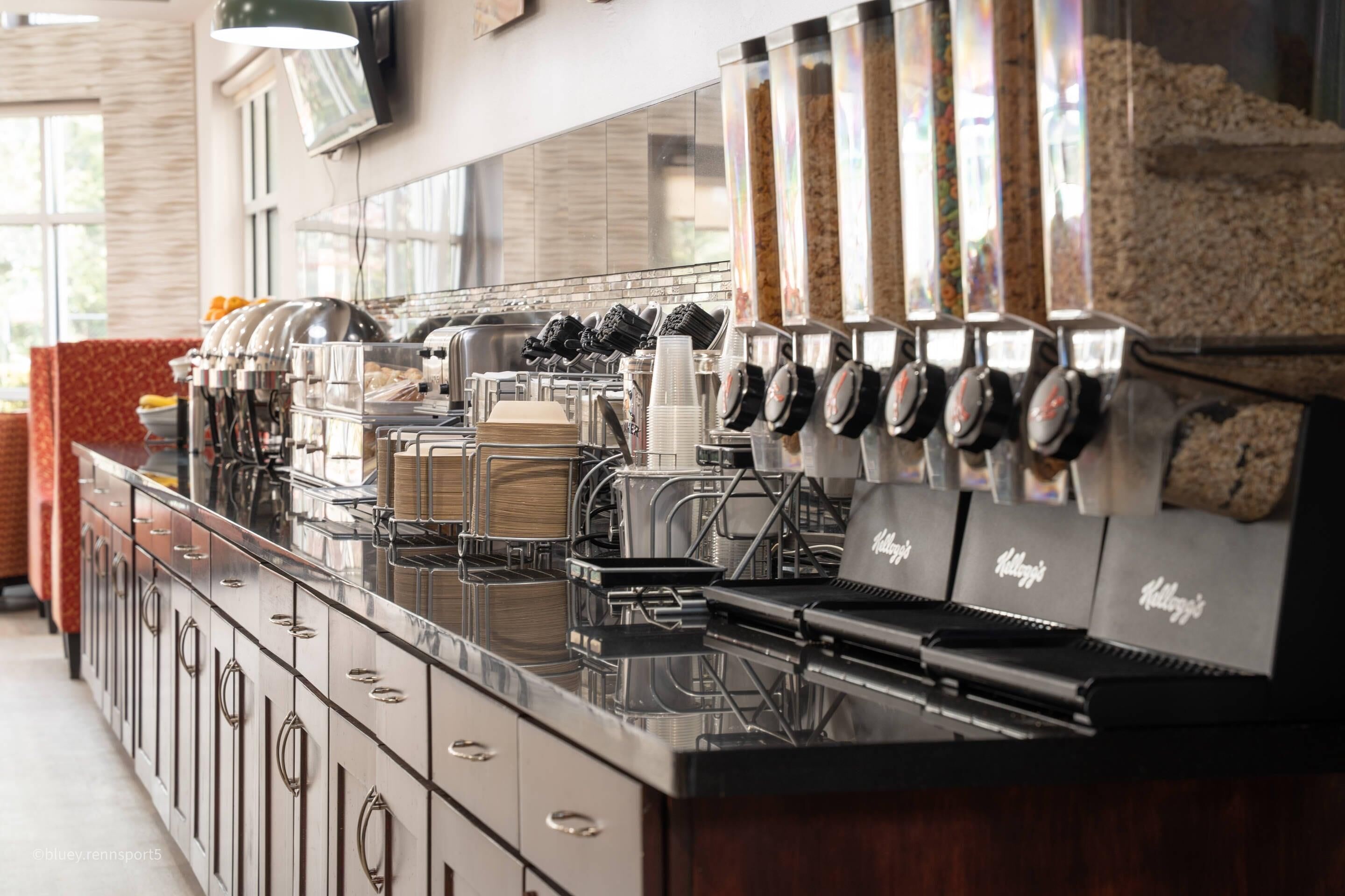 Free daily self-serve breakfast