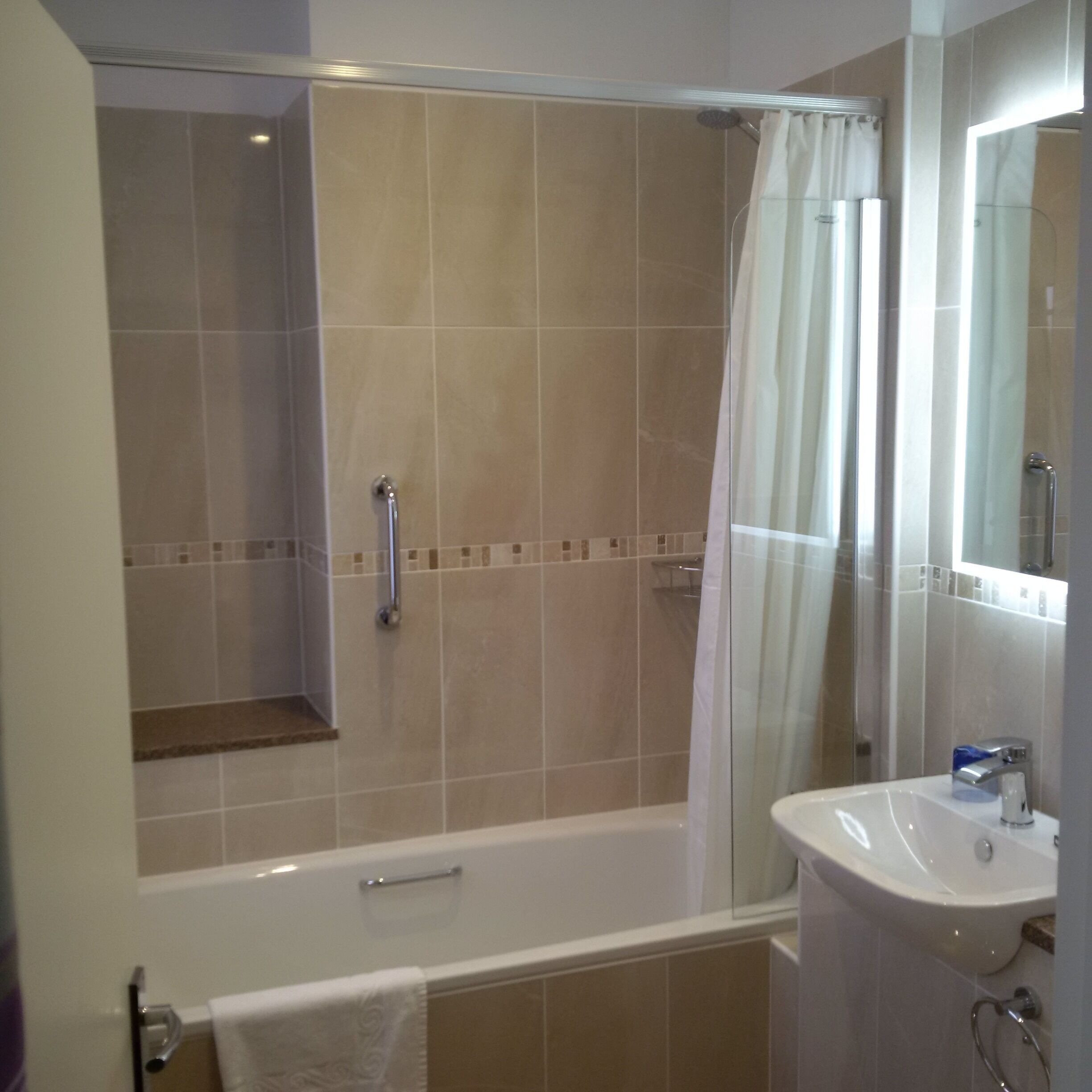 free toiletries, hair dryer, bathrobes, towels