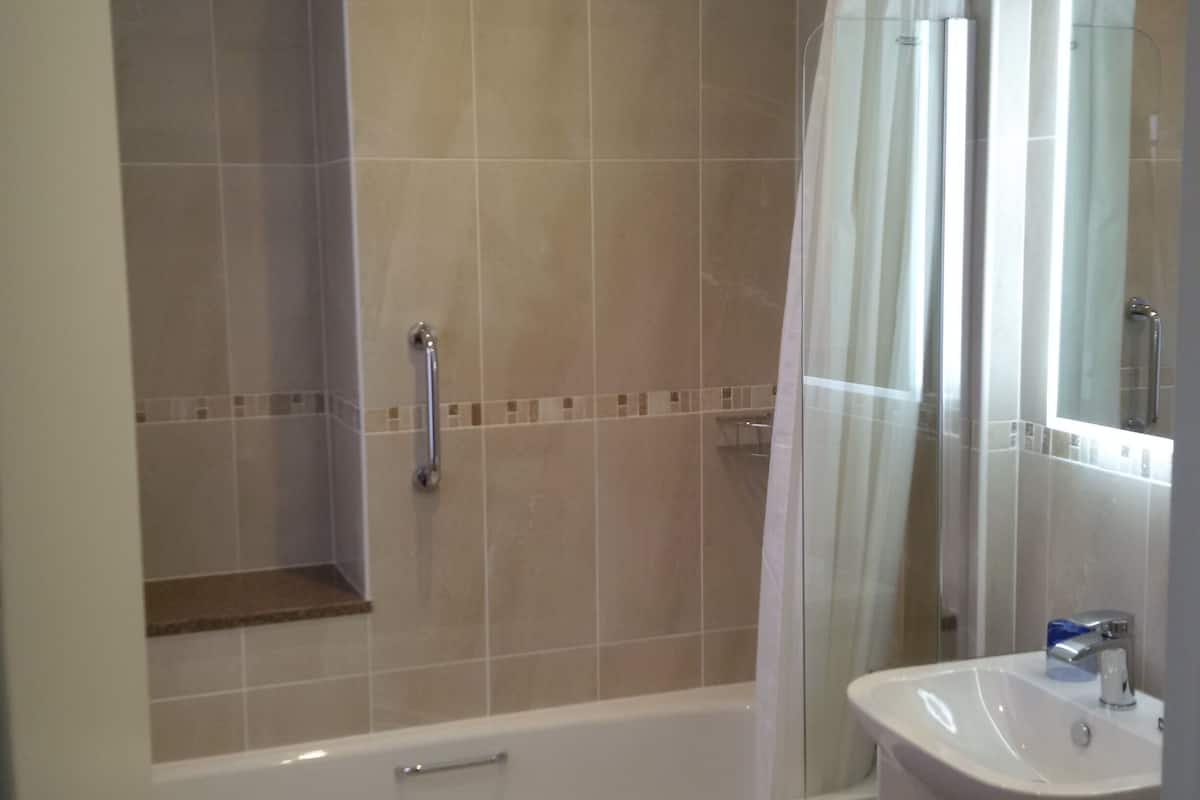 free toiletries, hair dryer, bathrobes, towels