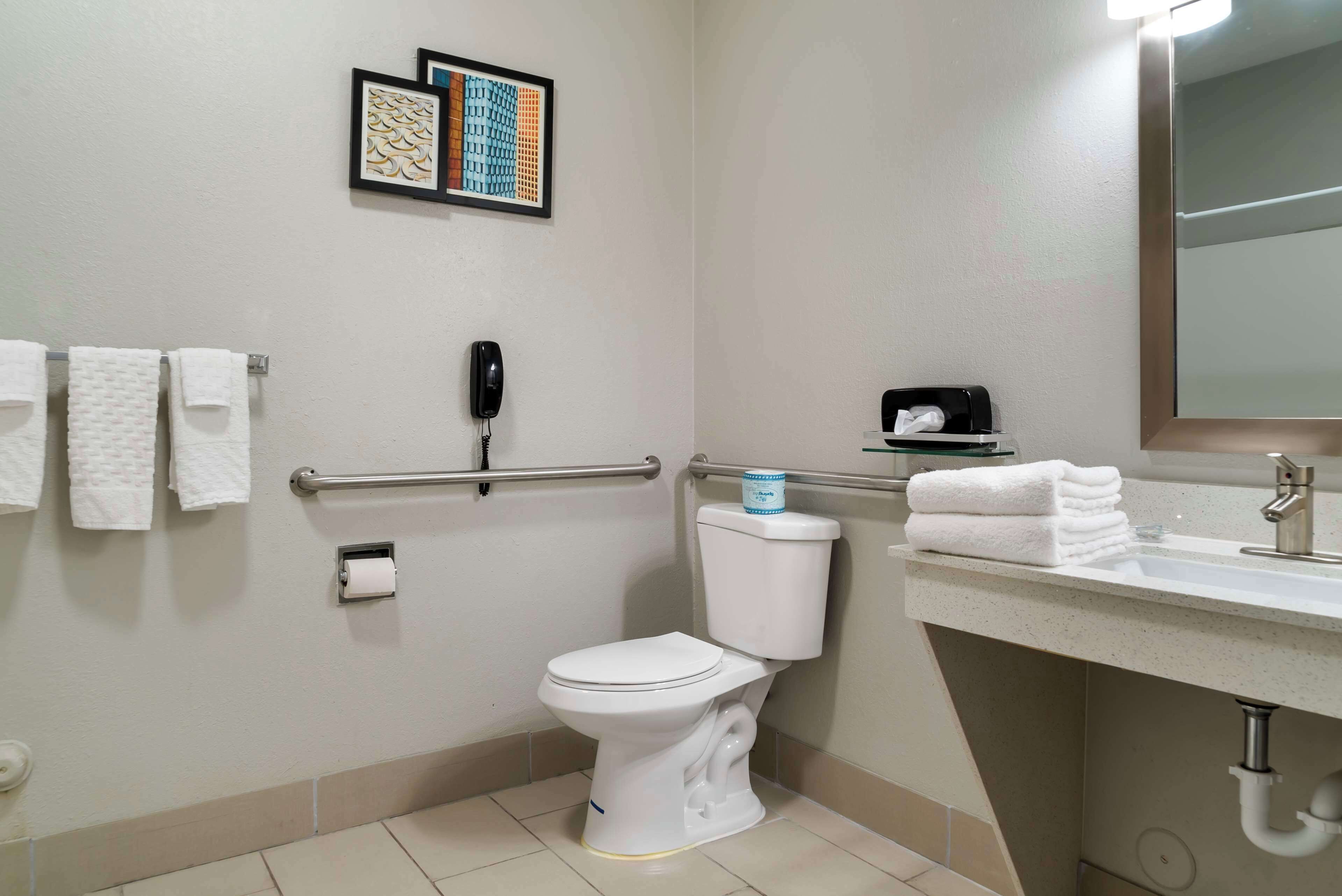 free toiletries, hair dryer, towels