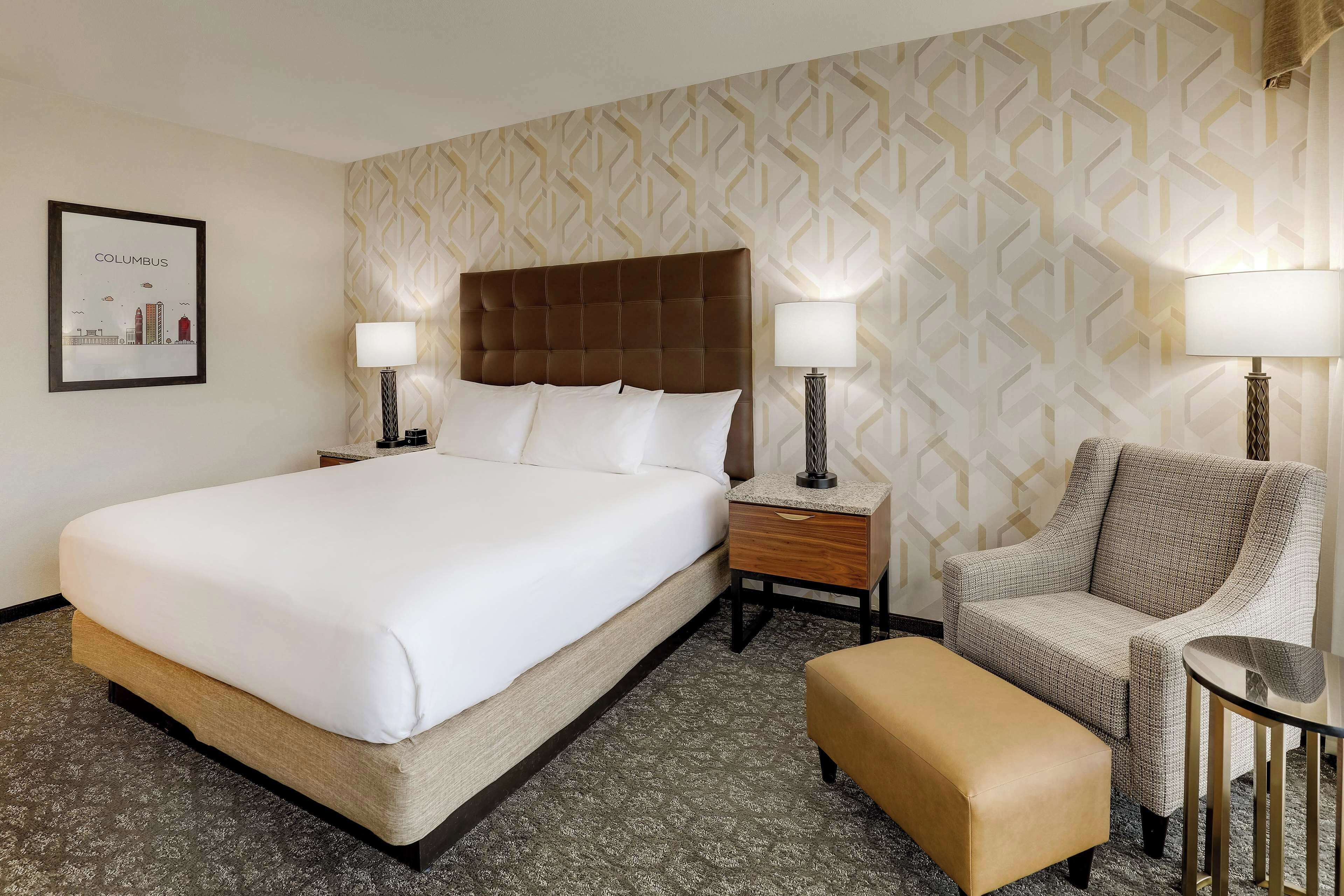 Pillowtop beds, desk, laptop workspace, blackout drapes