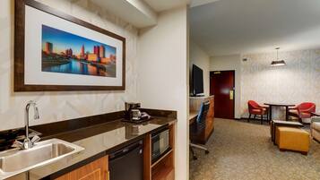 Lit avec matelas à plateau-coussin, bureau