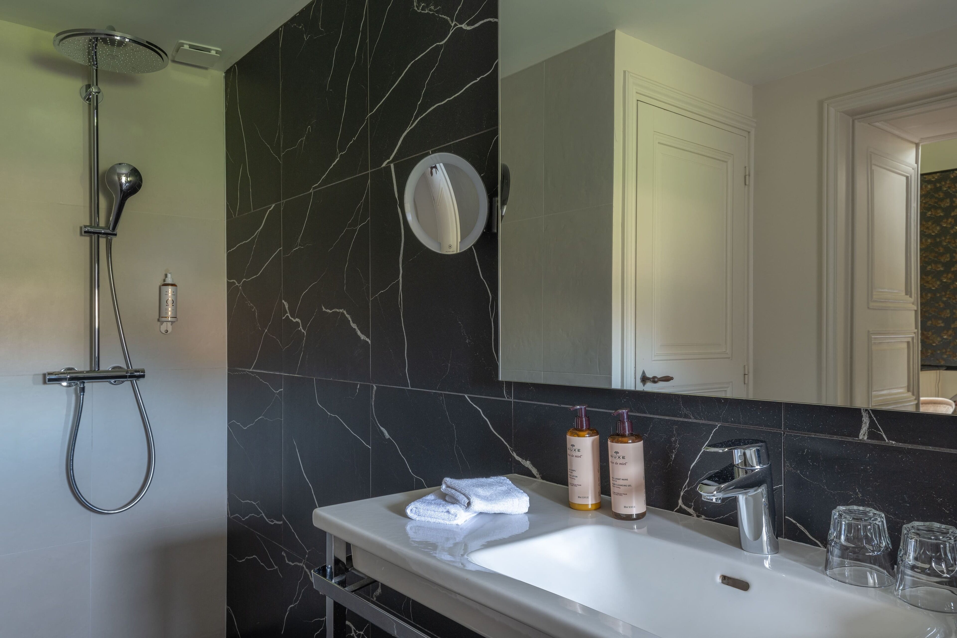 signature double room | bathroom | hair dryer, towels