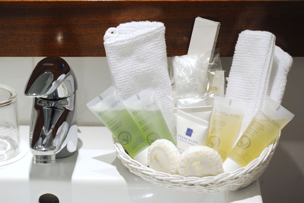 small traditional room | bathroom | free toiletries, hair dryer, bathrobes, slippers