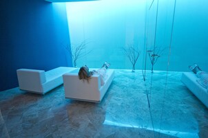 Hot tub, steam room, body treatments, body wraps, body scrubs, facials