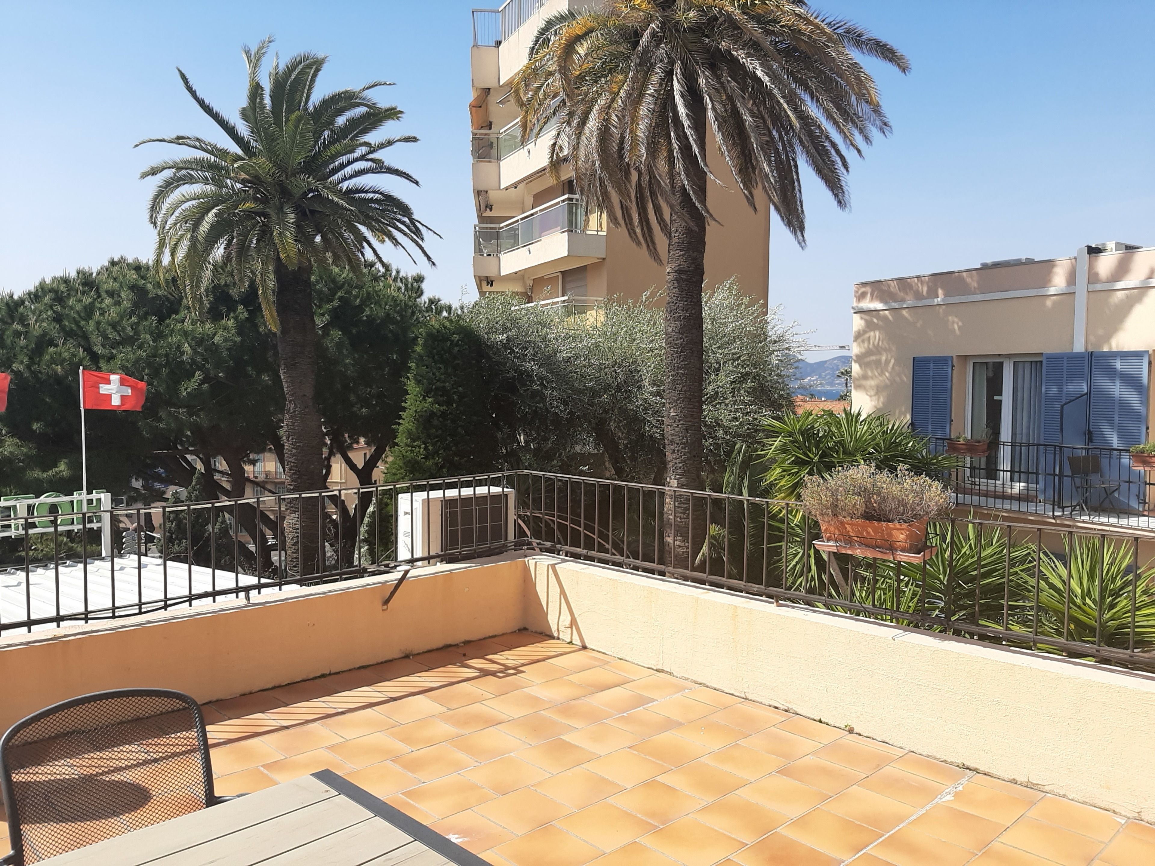 suite, terrace, pool view | view from room