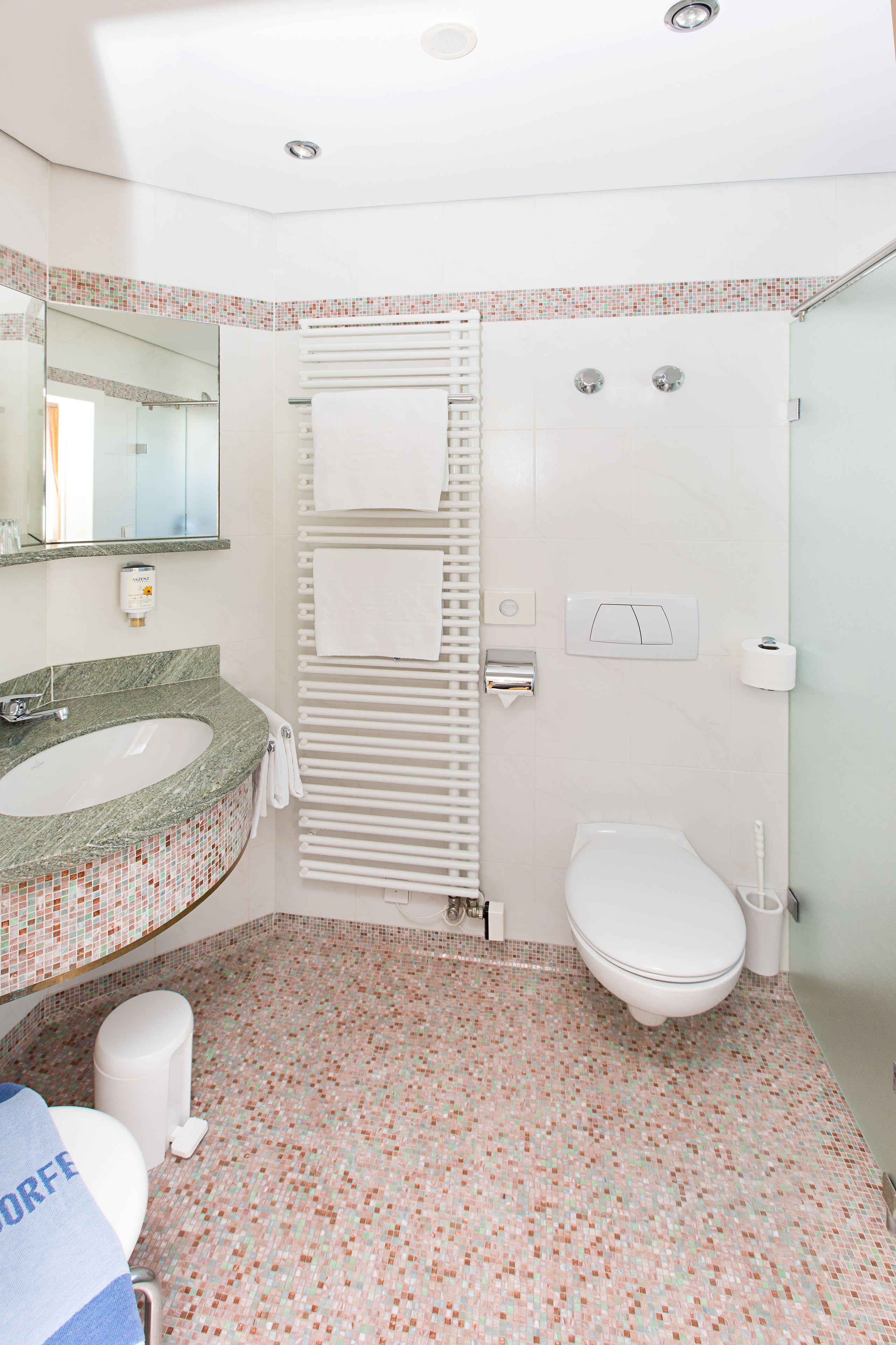 deluxe single room, 1 queen bed | bathroom | shower, rainfall showerhead, free toiletries, hair dryer