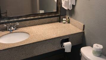 Standard Room, 2 Double Beds, Non Smoking | Bathroom | Bathtub, towels, soap, shampoo