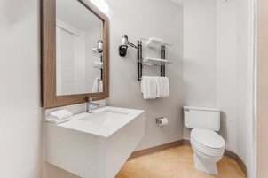 Deluxe Room, 1 Queen Bed, Non Smoking | Bathroom | Free toiletries, towels, shampoo, toilet paper