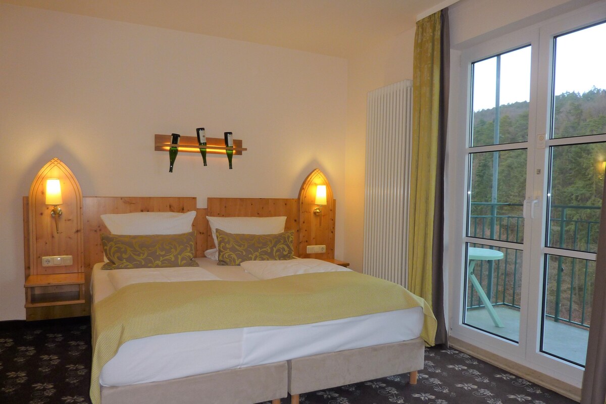 Classic Double Room, Pool Access | Hypo-allergenic bedding available, pillowtop beds, in-room safe, desk