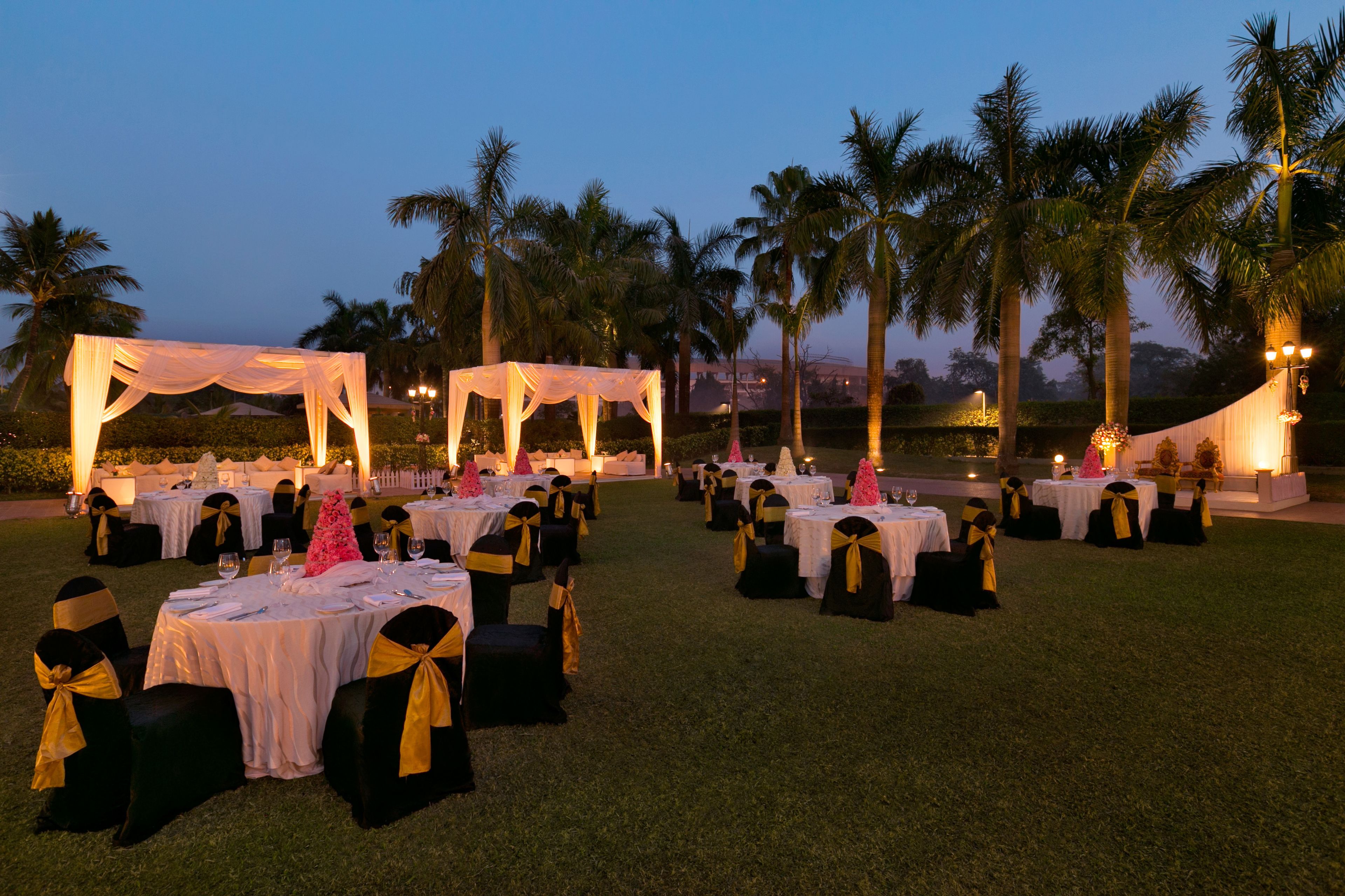 outdoor banquet area
