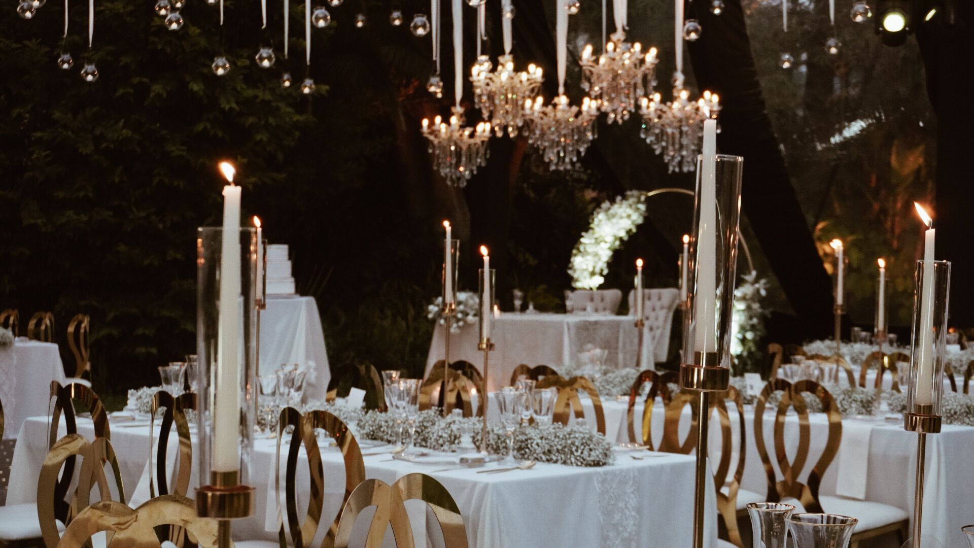 Outdoor wedding area