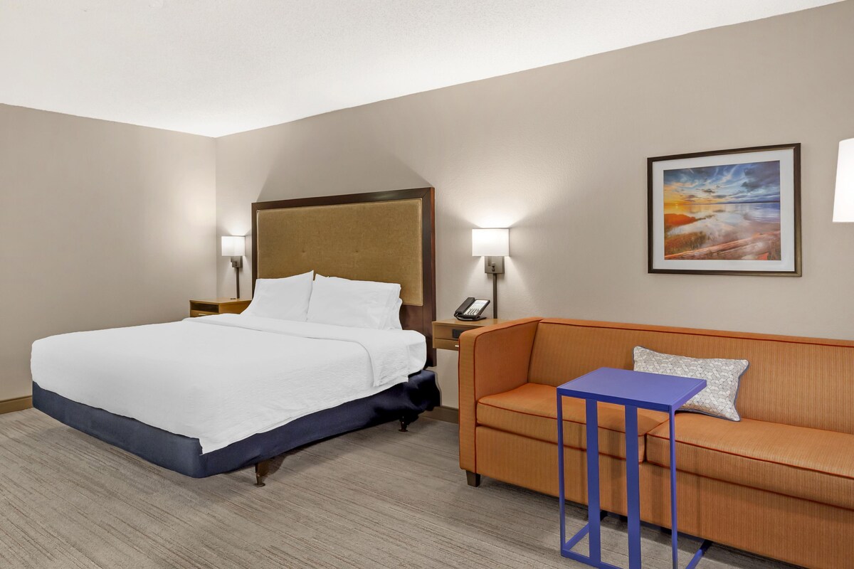 Room, 1 King Bed, Non Smoking | Living area