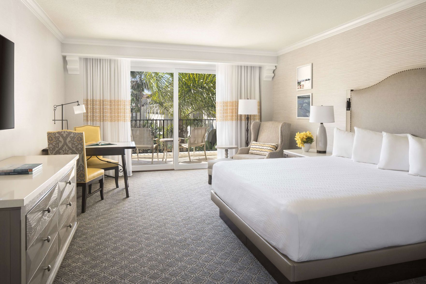 Hypo-allergenic bedding, down duvets, pillow-top beds, in-room safe