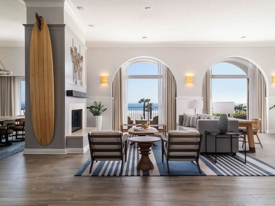 Suite (Presidential Beach House) | Living area | 65-inch flat-screen TV with cable channels, TV, iPod dock