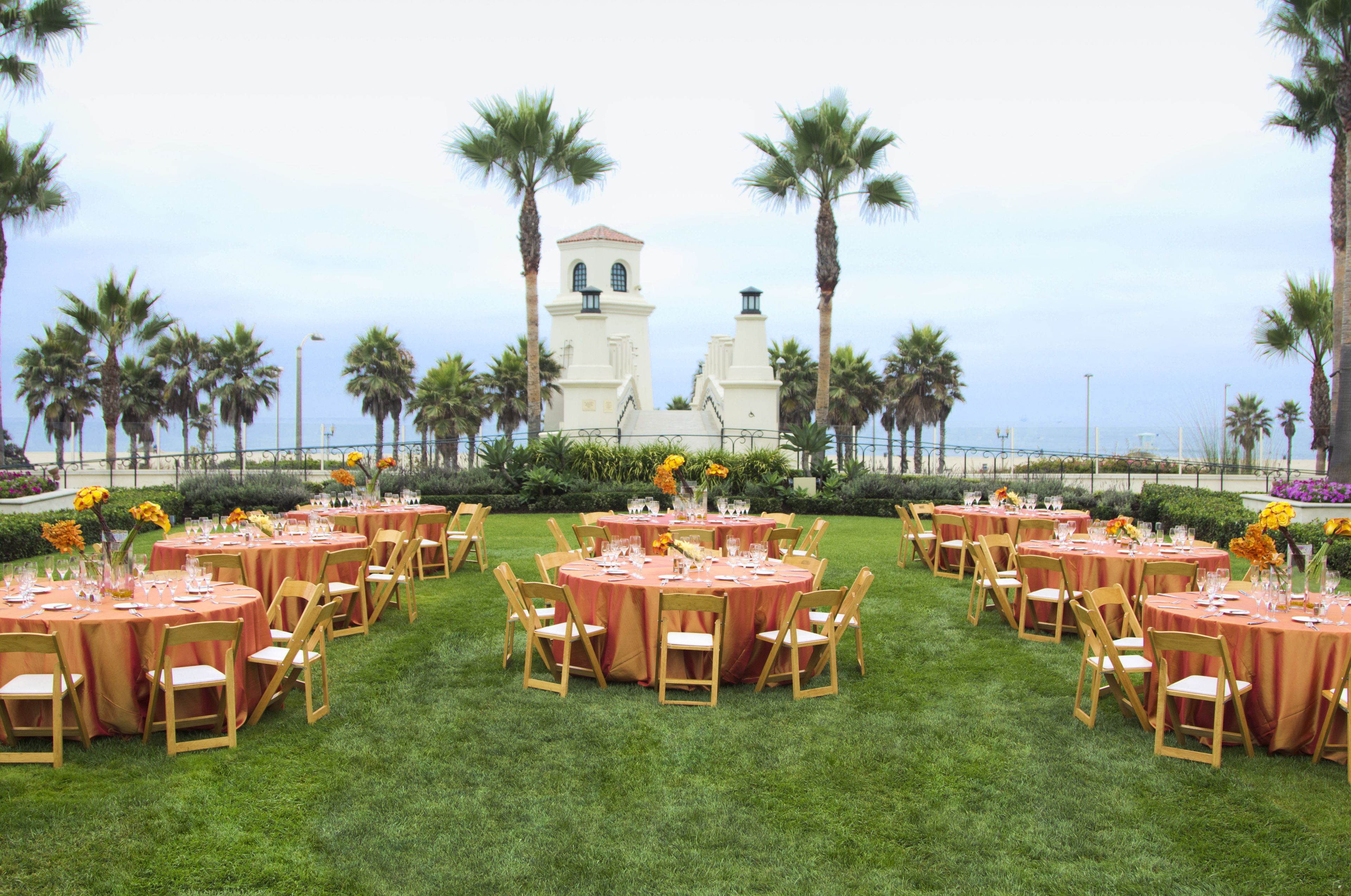 outdoor banquet area