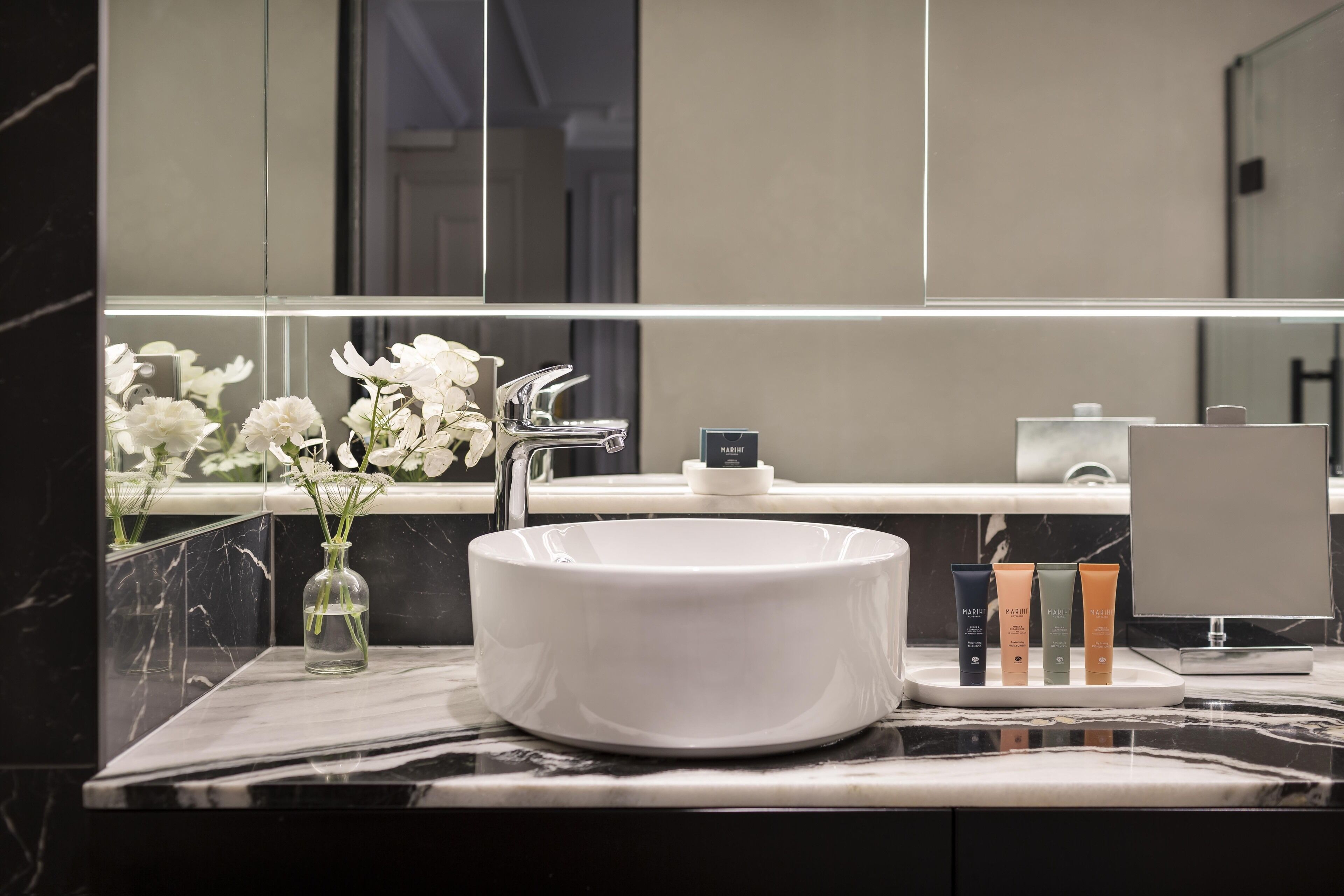 superior room, 1 king bed | bathroom | shower, designer toiletries, hair dryer, bathrobes