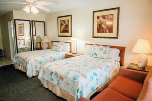 Studio, 2 Double Beds | Desk, laptop workspace, iron/ironing board, Internet - Shore Haven Resort Inn (Lauderdale-by-the-Sea)