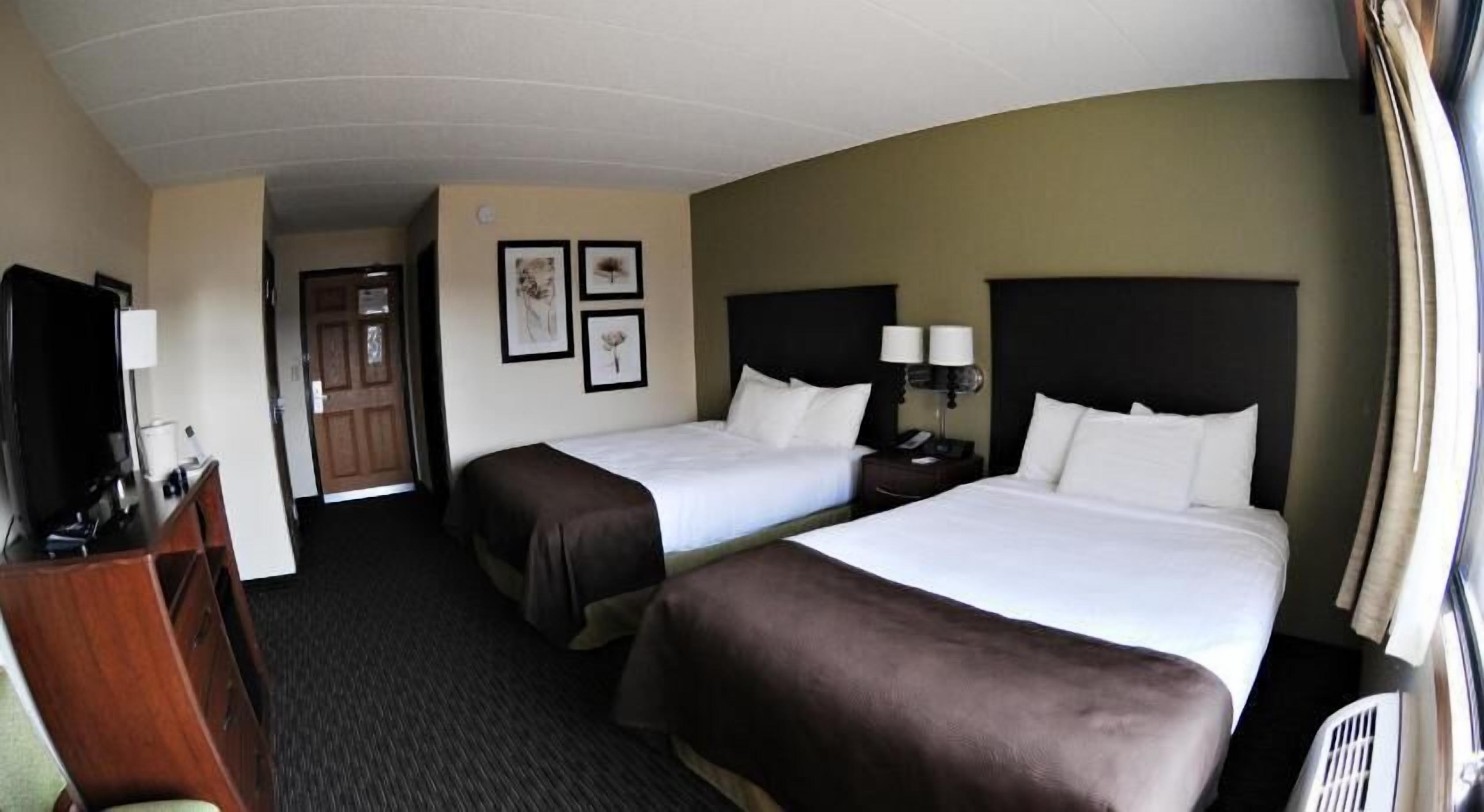 Skrivbord, ljudisolering, strykjärn/strykbräda och gratis barnsängar