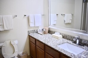 Ensemble baignoire-douche, séchoir à cheveux, serviettes fournies