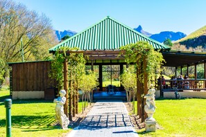 Outdoor wedding area