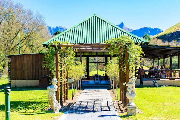 Outdoor wedding area