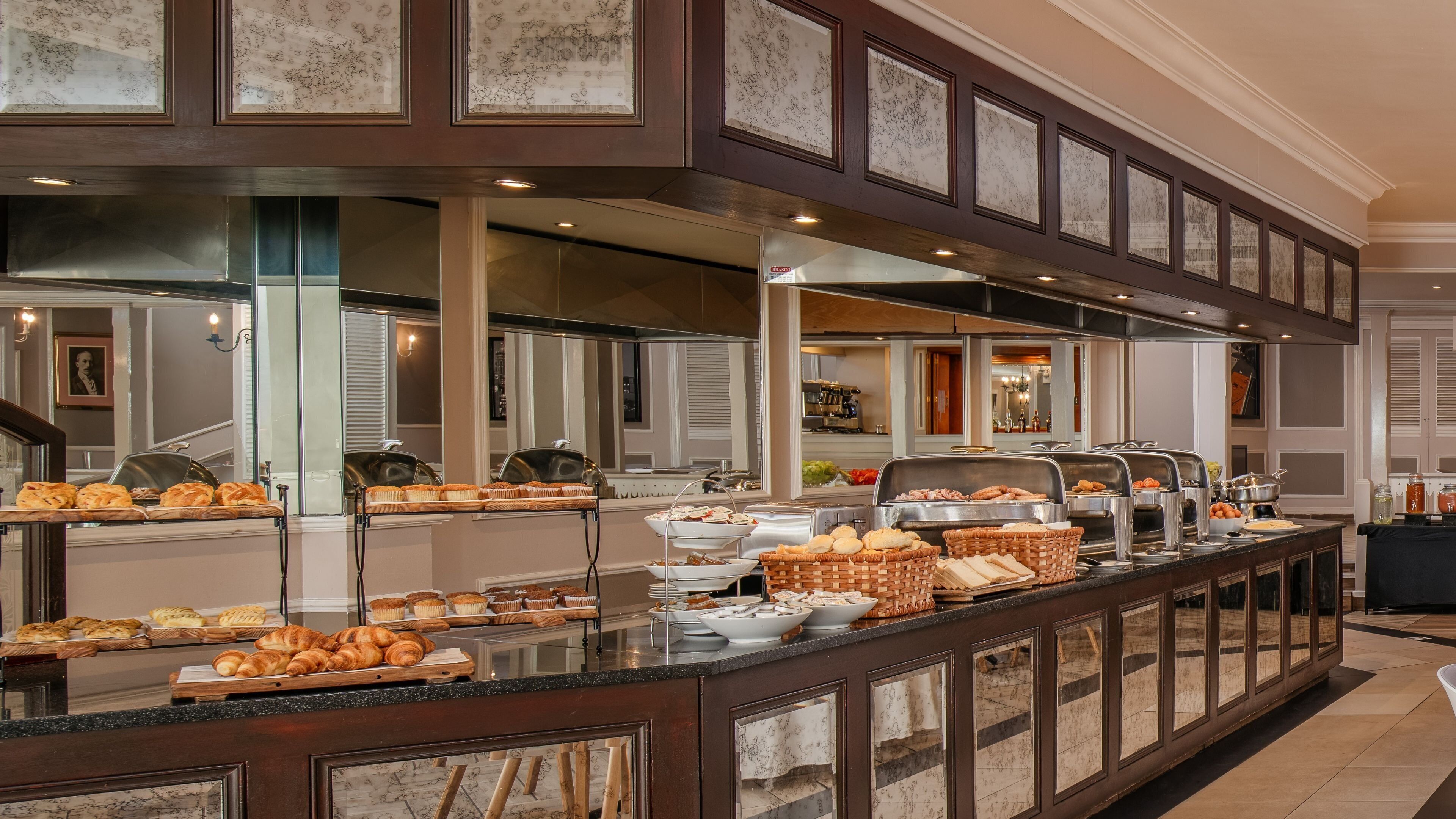 Breakfast, lunch and dinner served