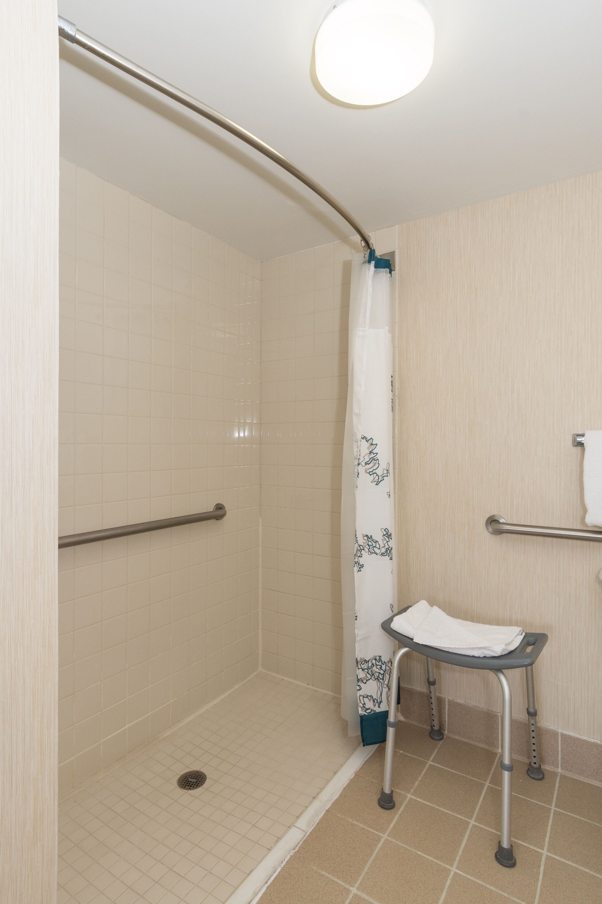 suite, 1 king bed with sofa bed (mobility/hearing access, roll-in shwr) | bathroom | free toiletries, hair dryer, towels