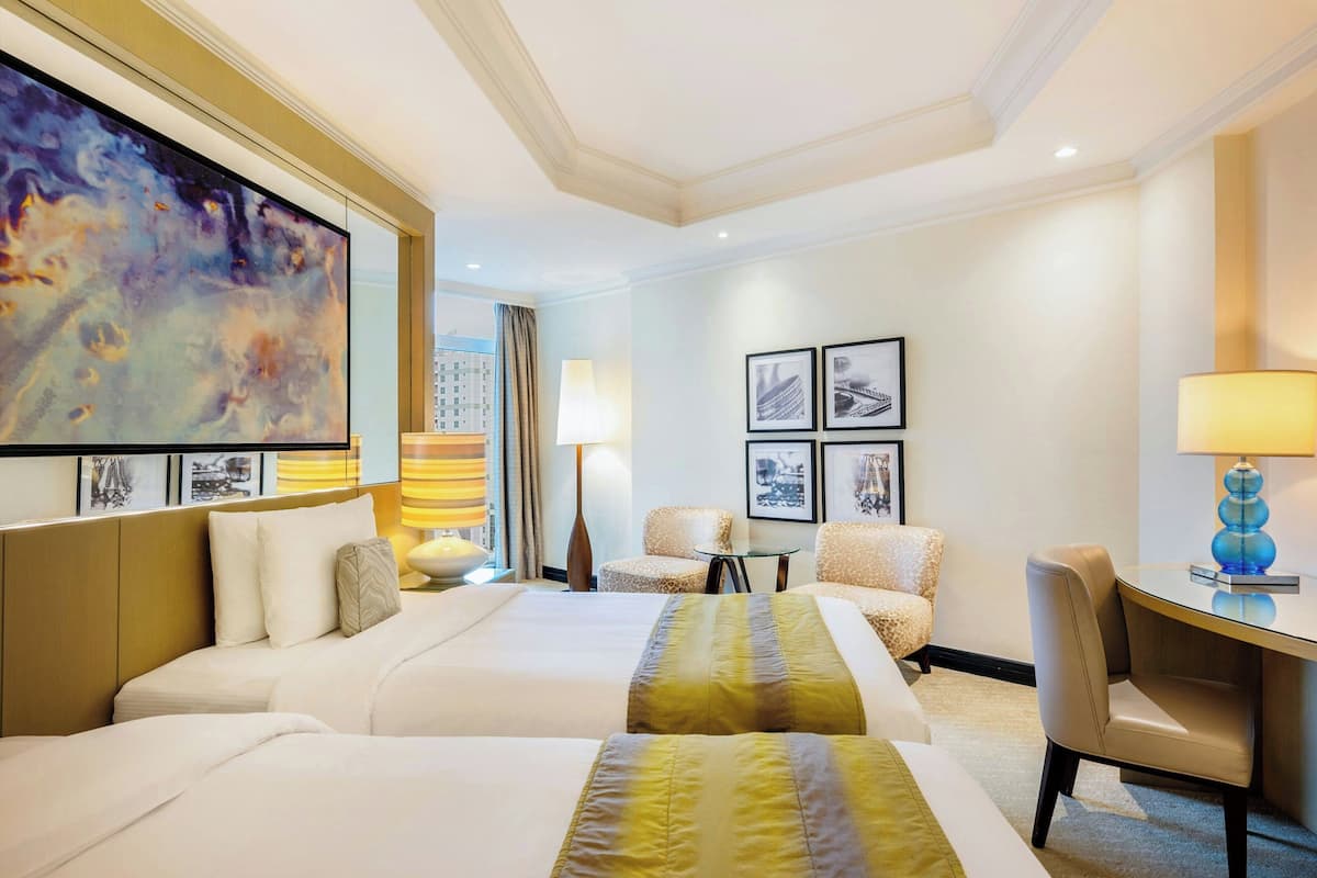 Egyptian cotton sheets, minibar, in-room safe, desk
