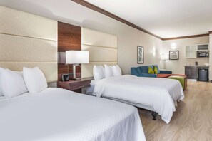Room, 2 Queen Beds, Accessible, Non Smoking | In-room safe, desk, laptop workspace, blackout curtains