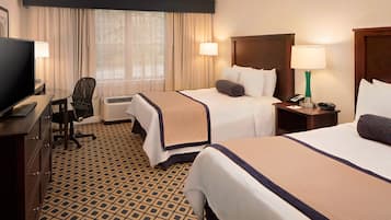 Standard Room, 2 Double Beds | Desk, blackout drapes, iron/ironing board, free WiFi
