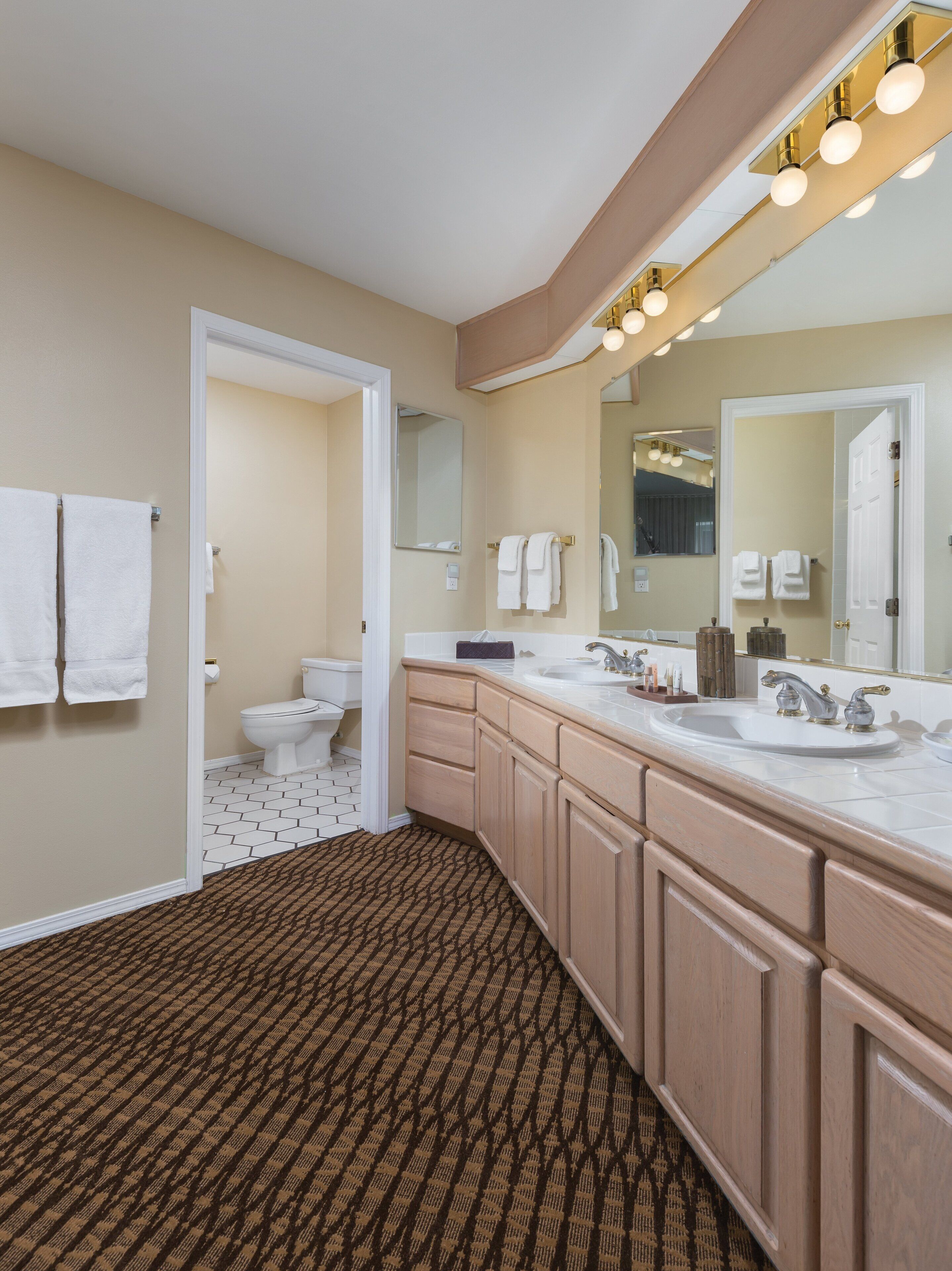 free toiletries, hair dryer, towels