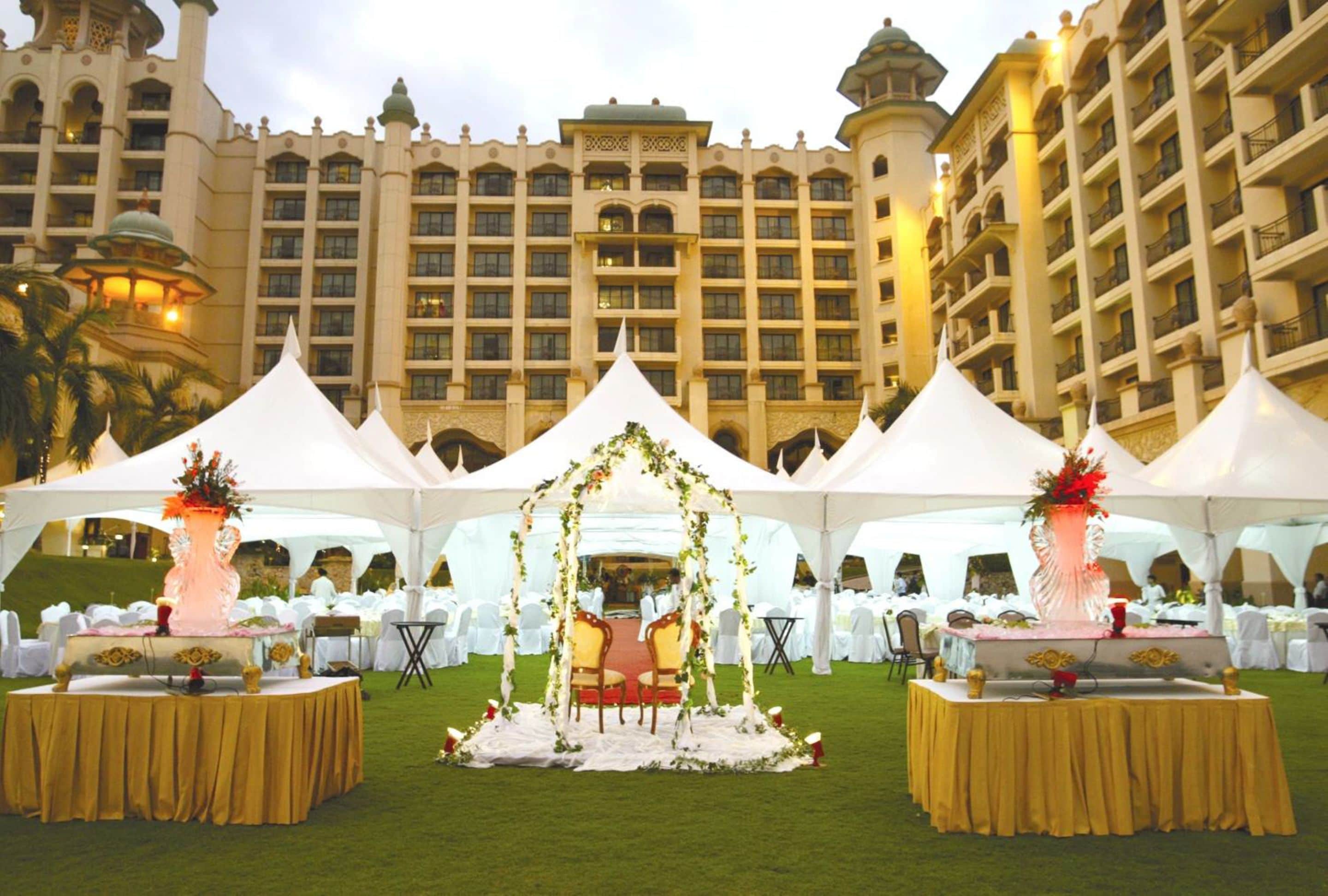 Outdoor wedding area