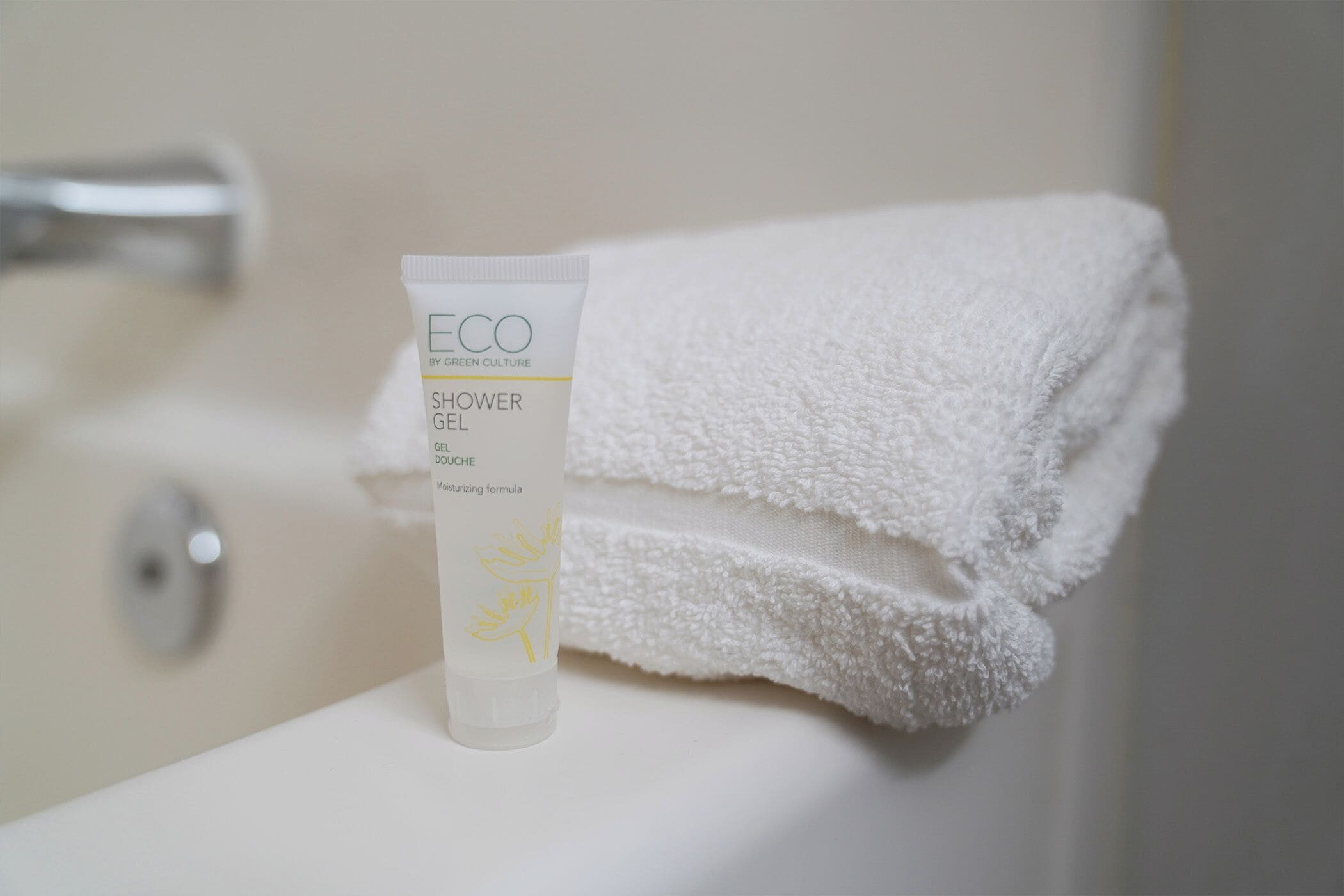 free toiletries, hair dryer, towels, soap