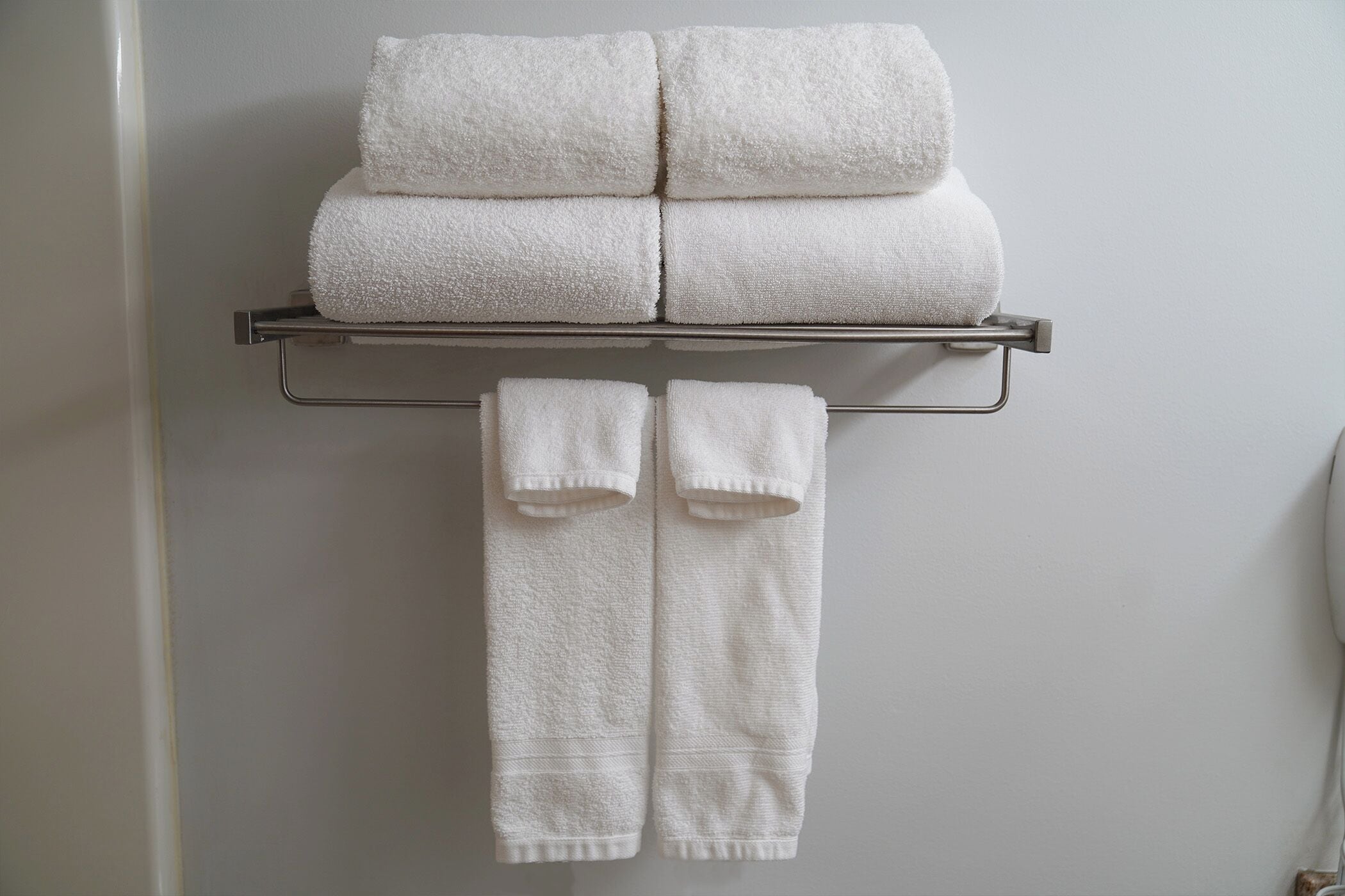 free toiletries, hair dryer, towels, soap