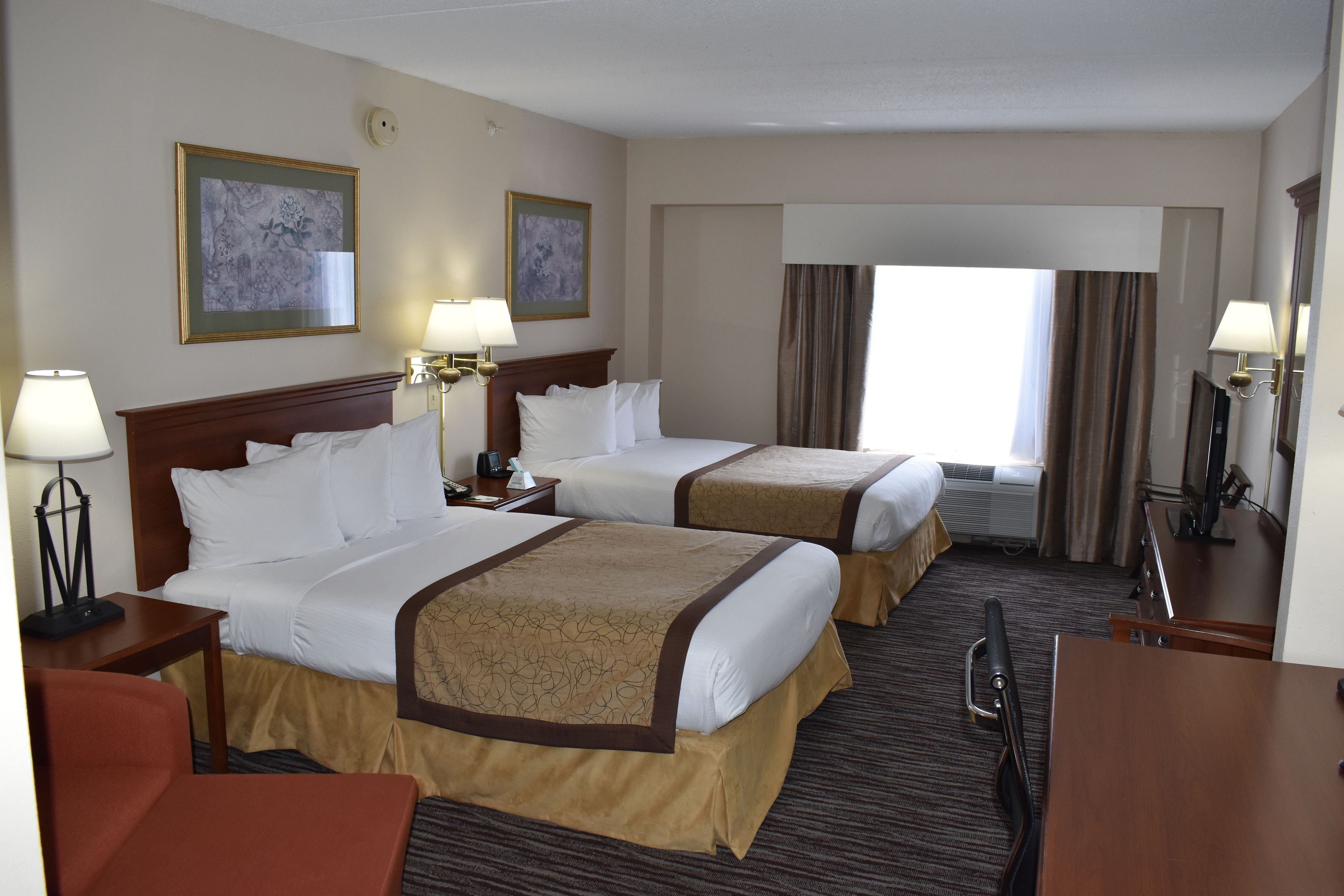 double room, 2 double beds | in-room safe, desk, iron/ironing board, free cots/infant beds