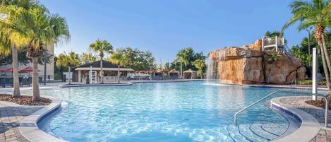 4 outdoor pools, cabanas (surcharge), pool umbrellas