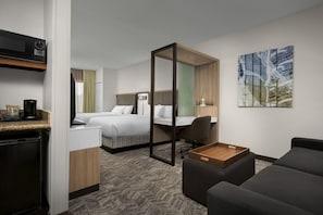 Studio Suite, 2 Queen Beds | In-room safe, desk, laptop workspace, iron/ironing board