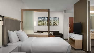 In-room safe, desk, laptop workspace, iron/ironing board