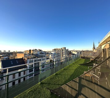 Habitació doble panoràmica, 1 llit doble | 1 dormitori, roba de llit d'alta qualitat i minibar 