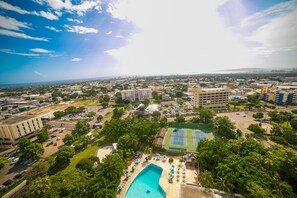 Vue sur la ville depuis l’hébergement 