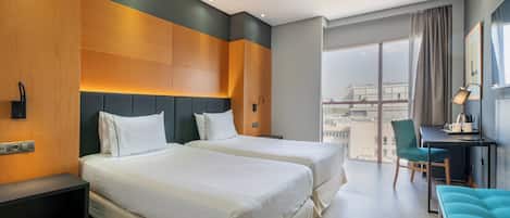 Down duvets, minibar, in-room safe, desk