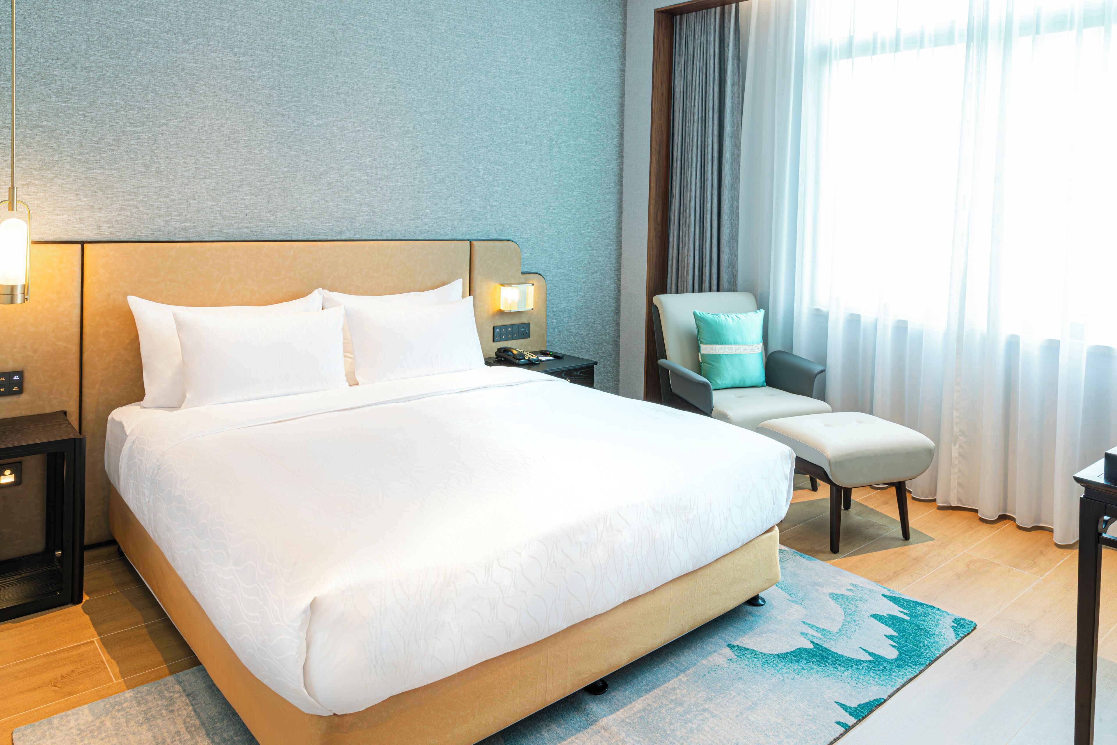 Deluxe King Bed Room | Premium bedding, in-room safe, desk, laptop workspace