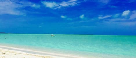 On the beach, sun loungers, beach towels, beach massages