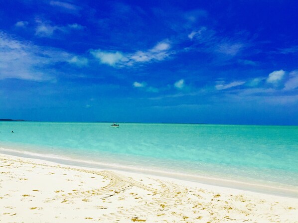 On the beach, sun loungers, beach towels, beach massages