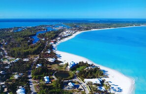 On the beach, sun loungers, beach towels, beach massages