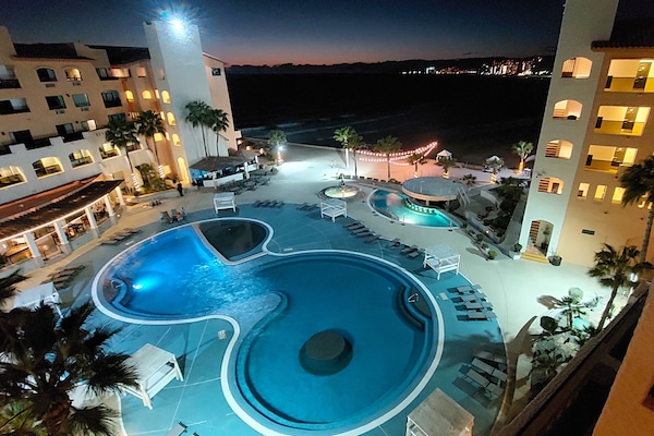 2 outdoor pools, open 8:00 AM to 10:00 PM, cabanas (surcharge)