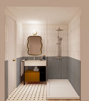 Eco-friendly toiletries, hair dryer, bathrobes, towels